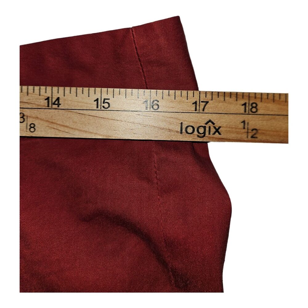 Banana Republic Capri Pants Women's 10 Wide Leg Red Self Tie Casual Workwear - Picture 3 of 10